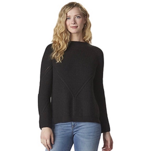 Ruby Finch Textured Mock Black Sweater NWT NIB - Picture 1 of 6